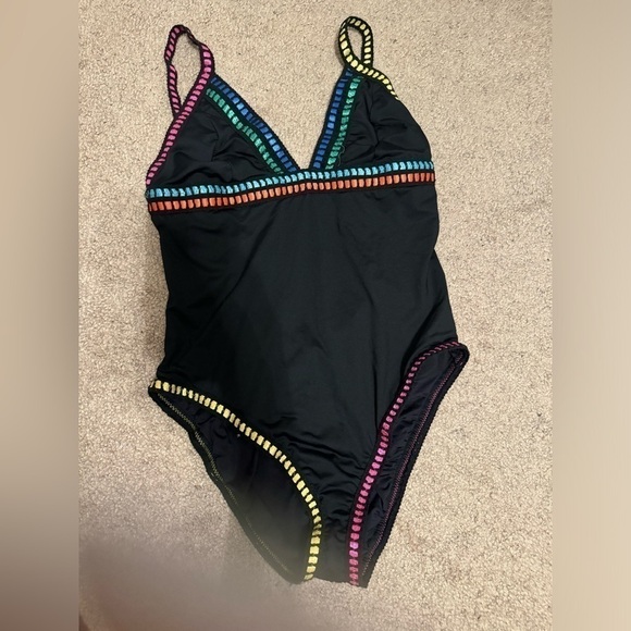 Blanca black and multicolor one piece swimsuit size 10 - Picture 1 of 9